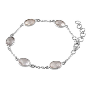 zilveren armband 5x maansteen  B7-008RM